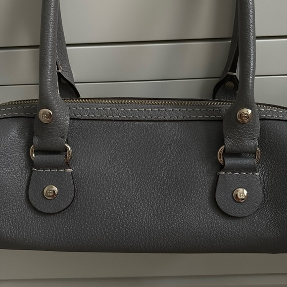 Kate Spade Grey Leather Barrel Handbag - Picture 5 of 12